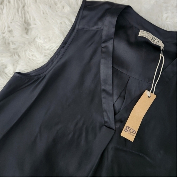 GoSilk go seashell top 100% Silk. Black. Size Medium. New.Your search for the - Picture 3 of 9